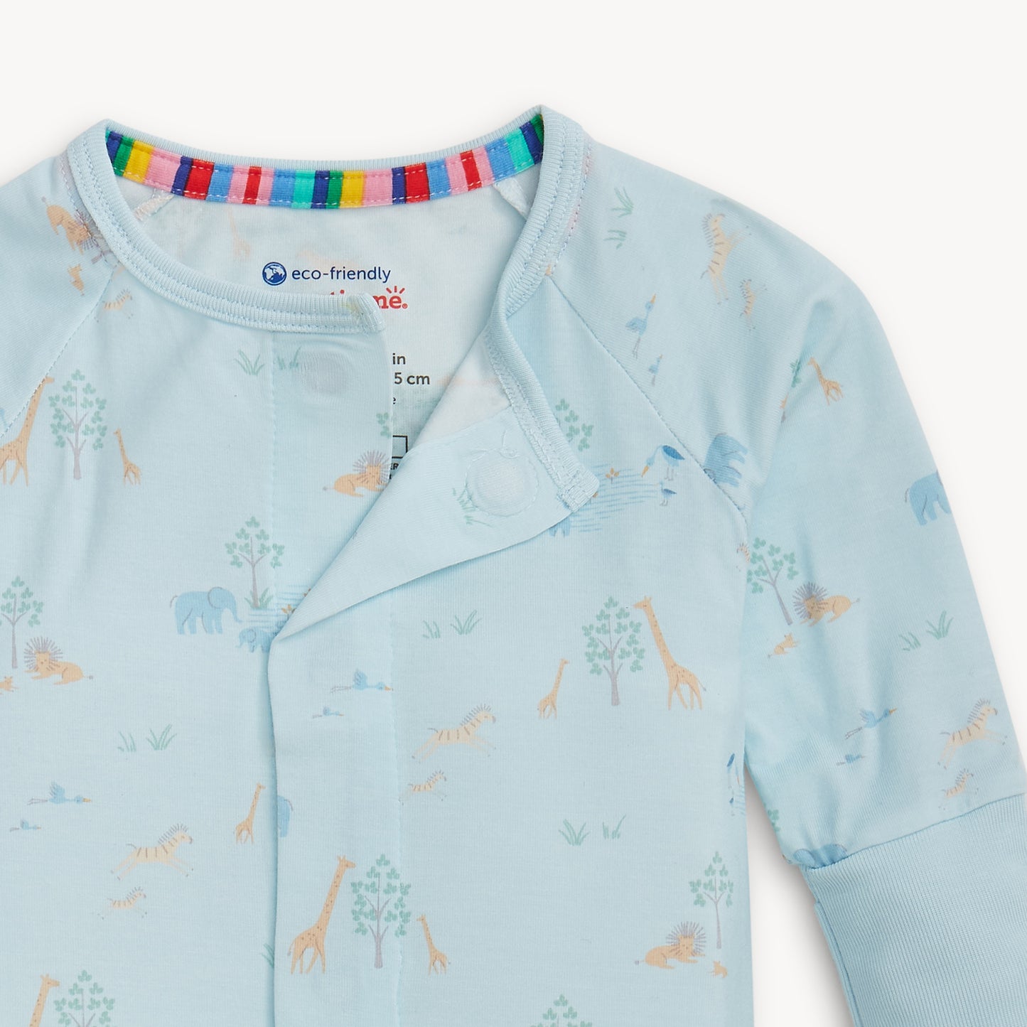 Serene Safari Blue Modal Convertible Coverall | 발싸개 겸용 자석 우주복
