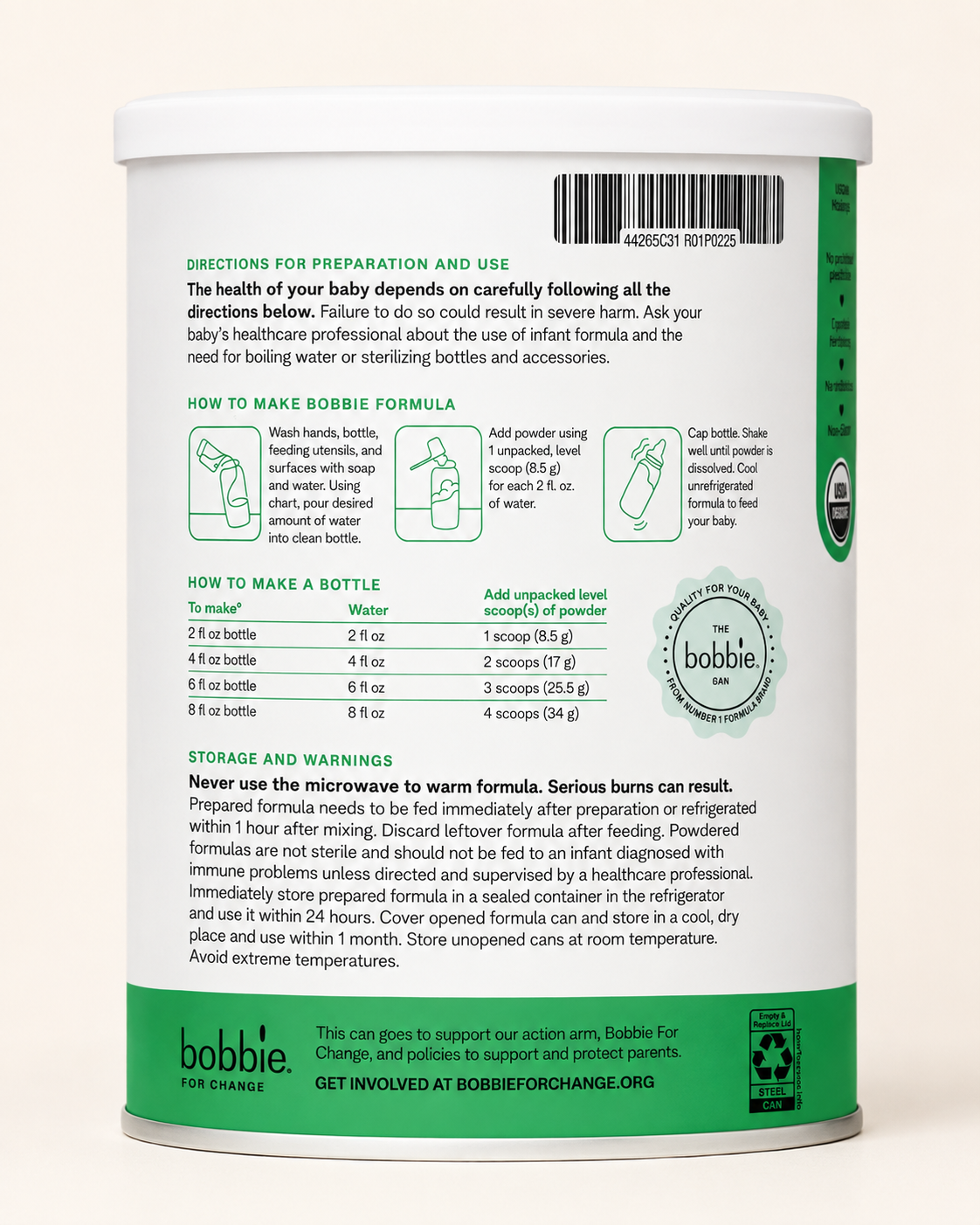 Bobbie Organic Infant Formula