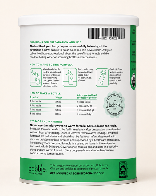 Bobbie Organic Infant Formula