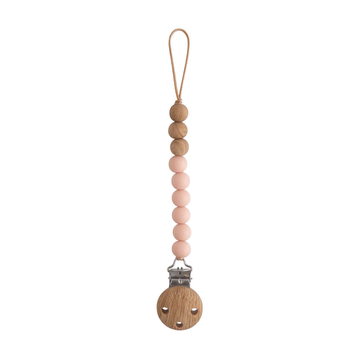 Silicone Pacifier Clip Eva - Blush