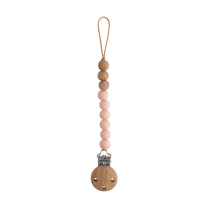 Silicone Pacifier Clip Eva - Blush
