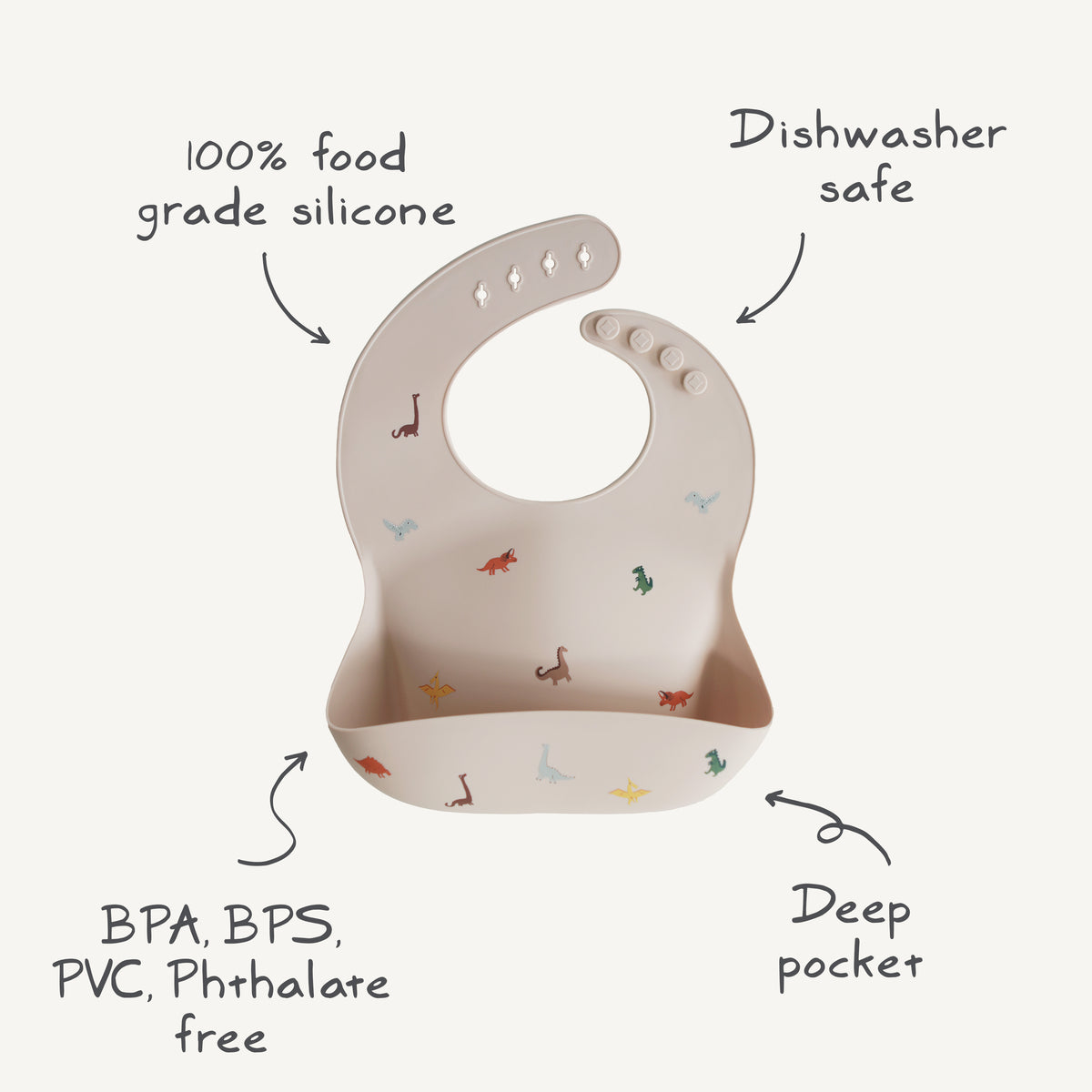 Silicone Baby Bib | 실리콘 아기 턱받이