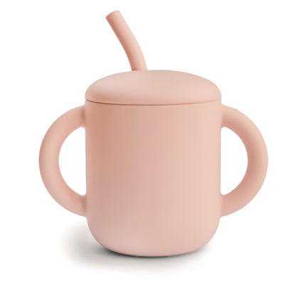Silicone Training Cup + Straw | 실리콘 트레이닝 컵 + 빨대