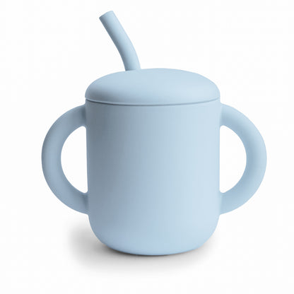 Silicone Training Cup + Straw | 실리콘 트레이닝 컵 + 빨대